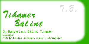 tihamer balint business card