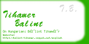 tihamer balint business card